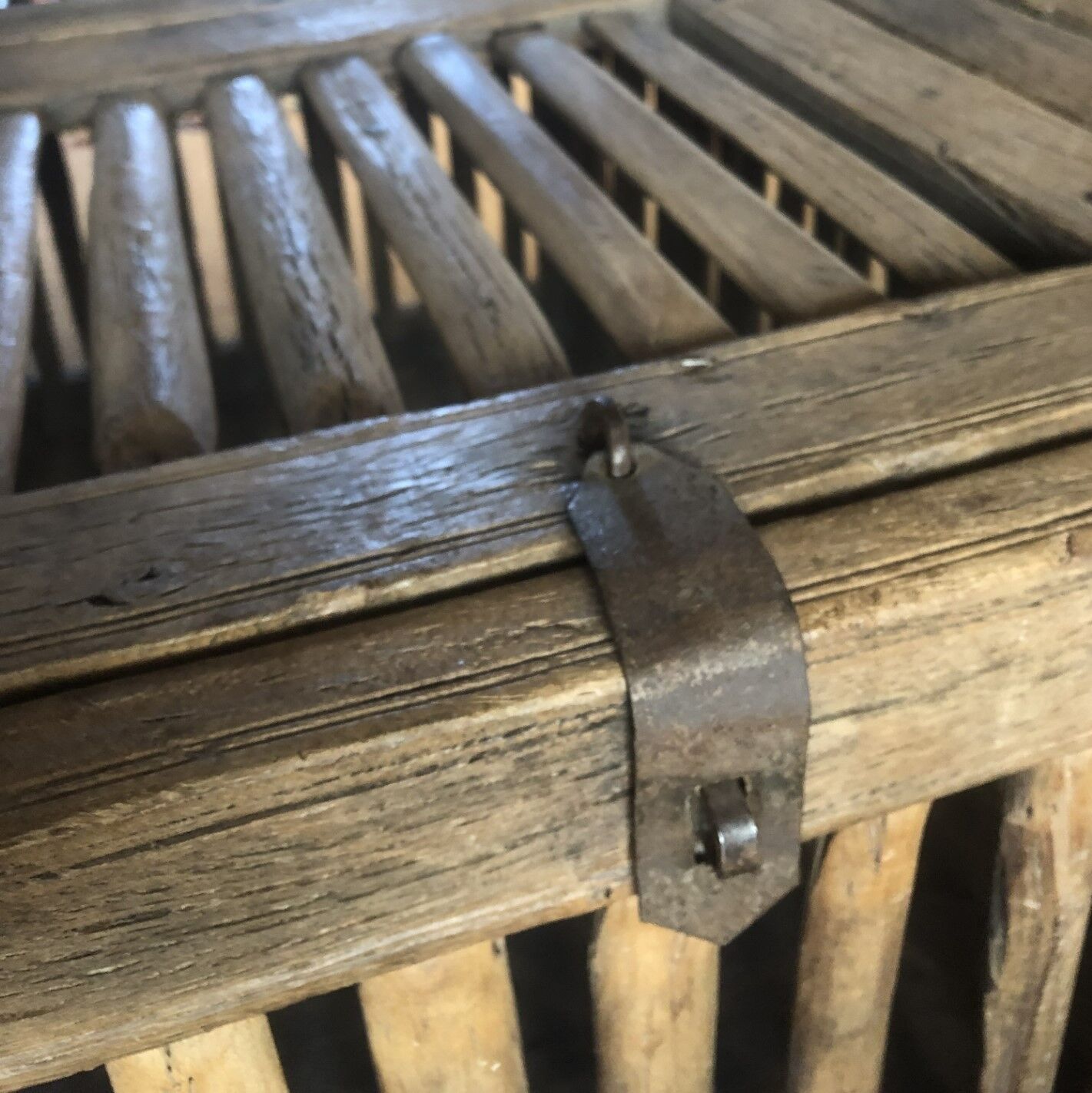 Table Cage with bars Indian bamboo