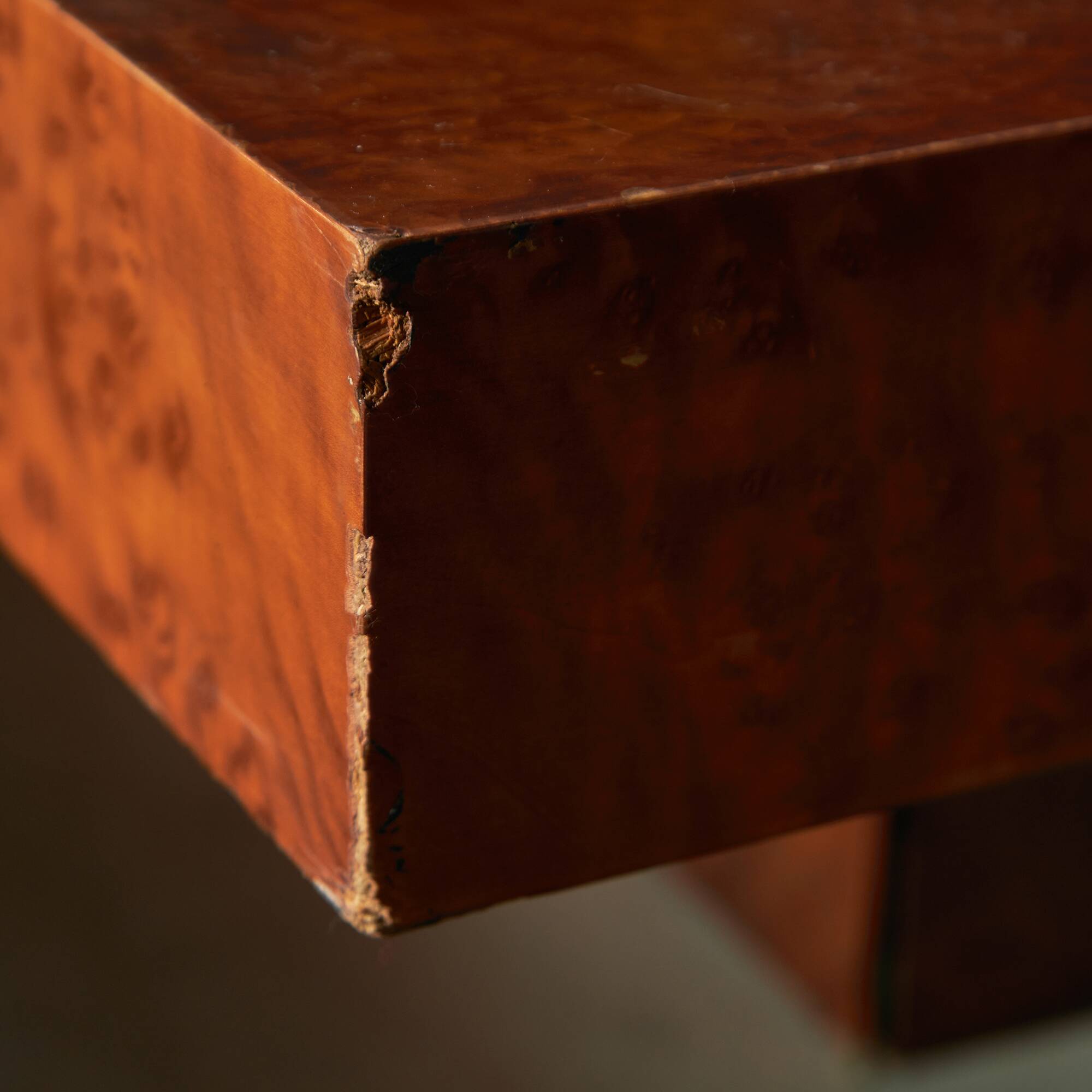 Low Square Coffee Table with Hexagon Patterns