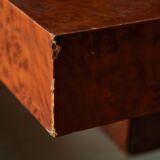 Low Square Coffee Table with Hexagon Patterns