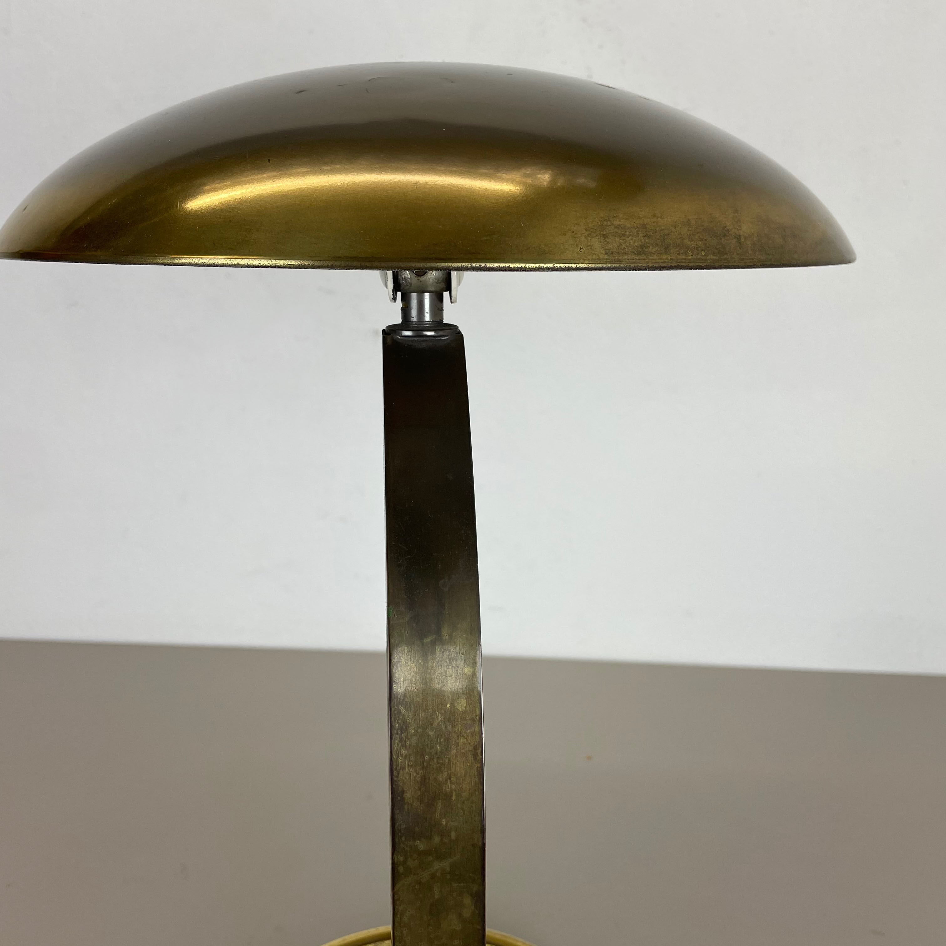 German Brass Kaiser Idell 6751 Bauhaus Desk Light Christian Dell, Germany, 1950s