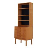 Bookcase with ash veneer, design by B.Fridhagen, 1970s