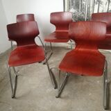 Set of 5 Pagholz / Flototto chairs