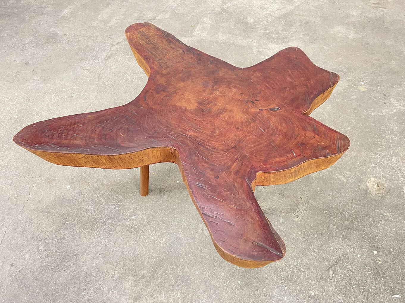1960s coffee table in redwood