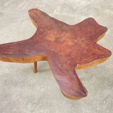 Table basse années 1960 en séquoia