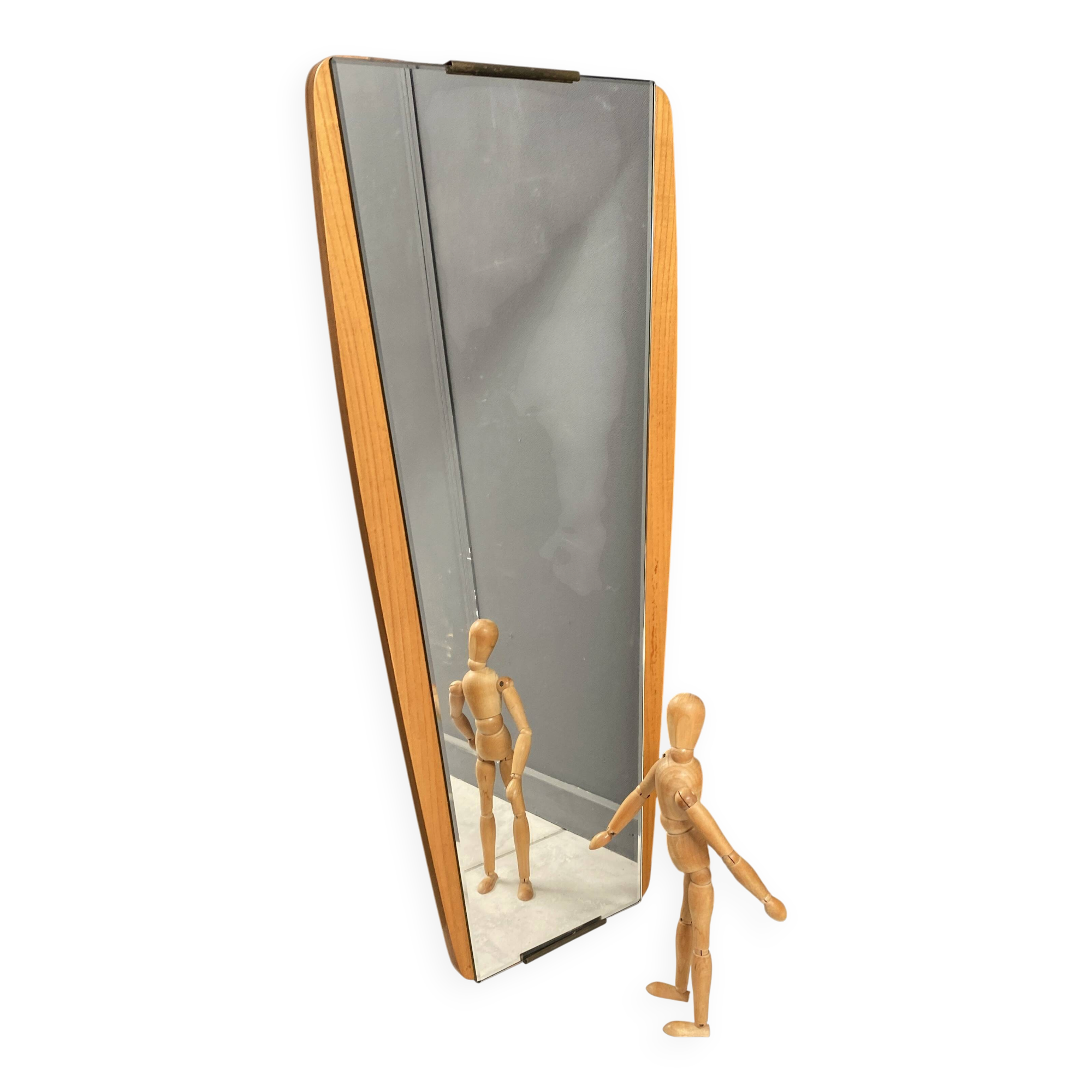 Miroir en bois, années 1960
