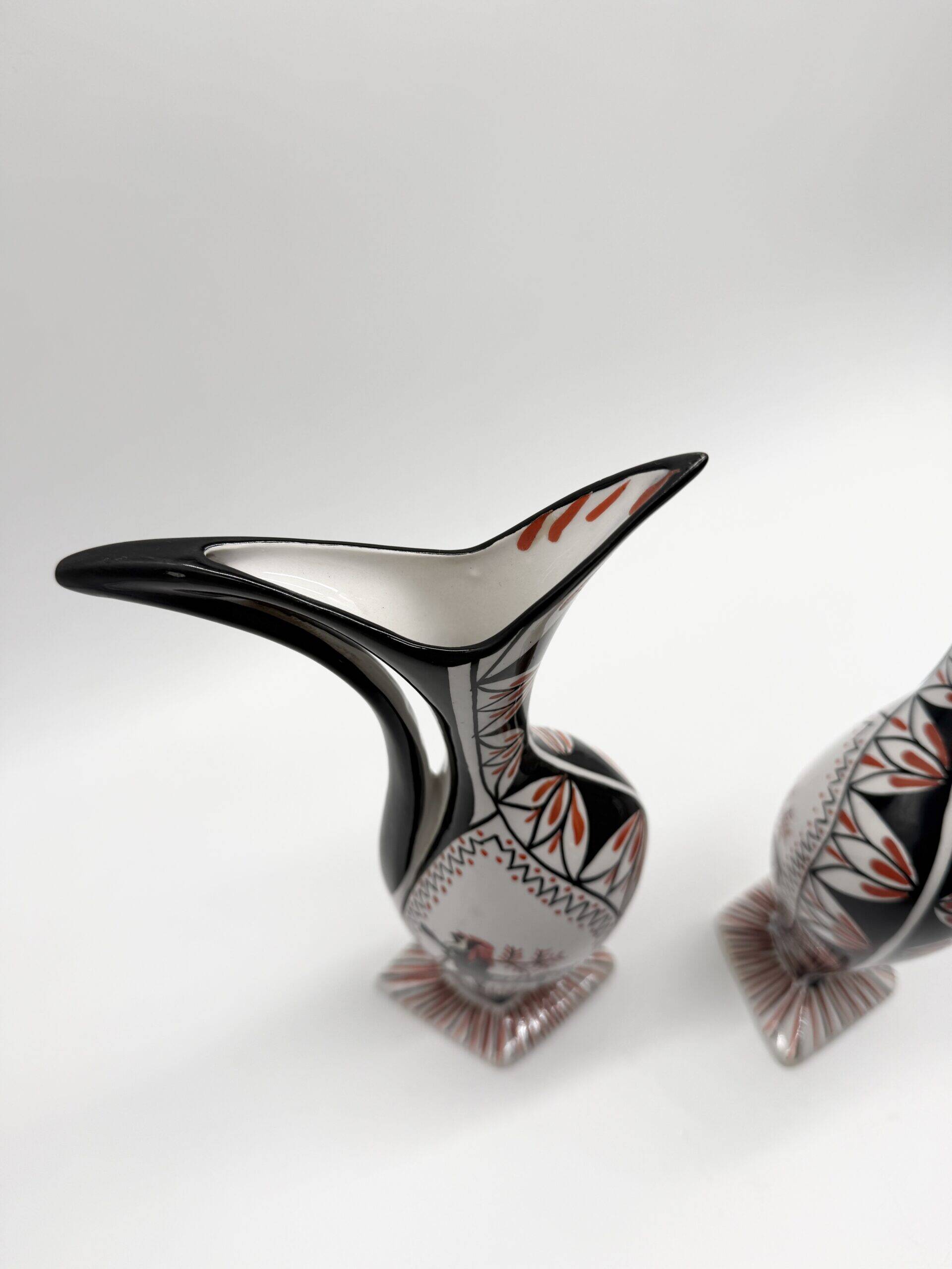 Pair of "zoomorphic" vases – ceramic, Italy, 1960s