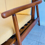 Scandinavian teak banquette for two, circa 1960.