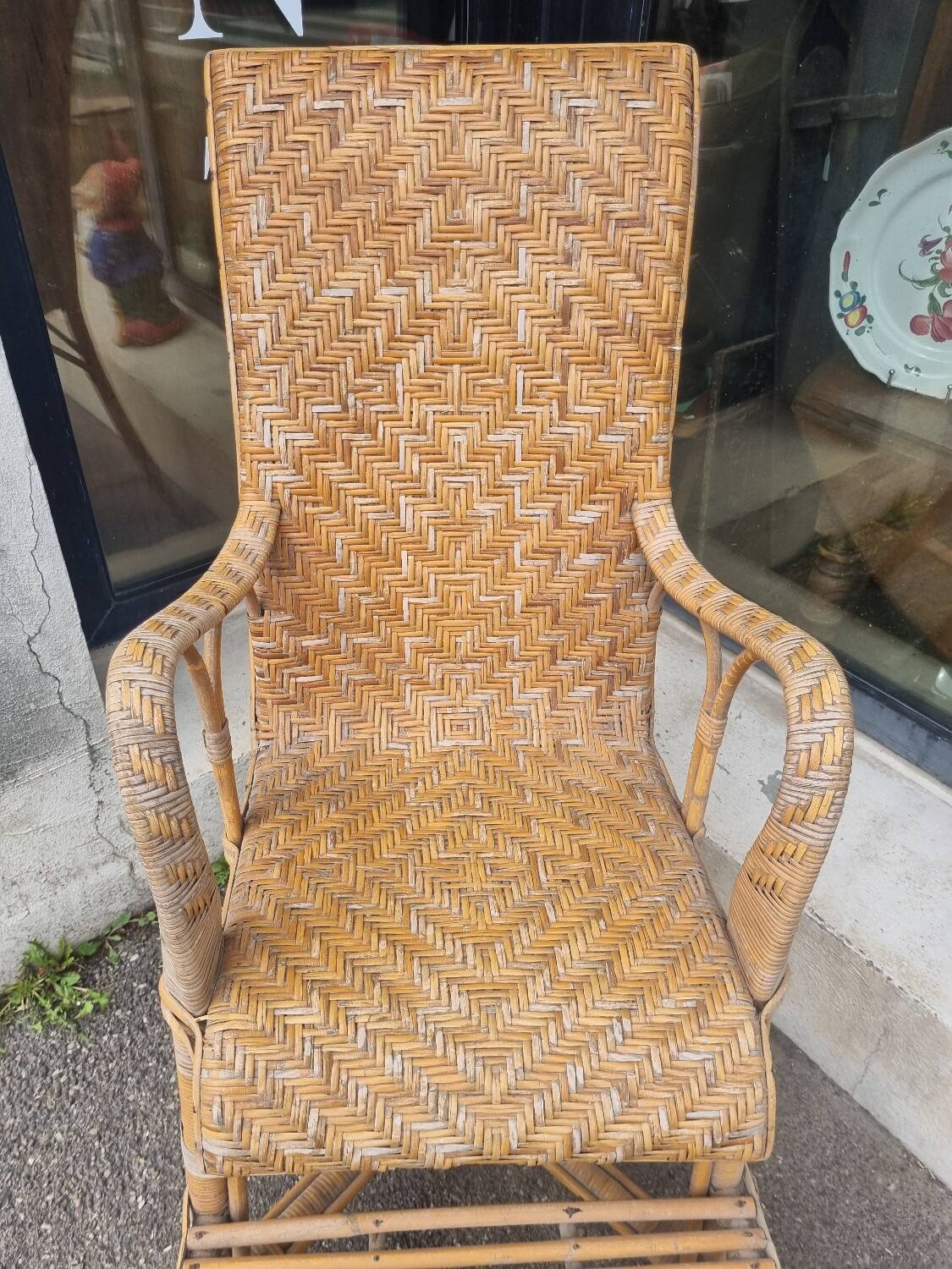 Vintage rattan armchair