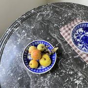 Guéridon Empire noyer et marbre fin XIXème