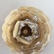Vintage Murano Chandelier - 57 iridescent golden alabaster glasses