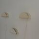 Set of three cream metal wall lights by Nordlux, 1980s, Sweden.