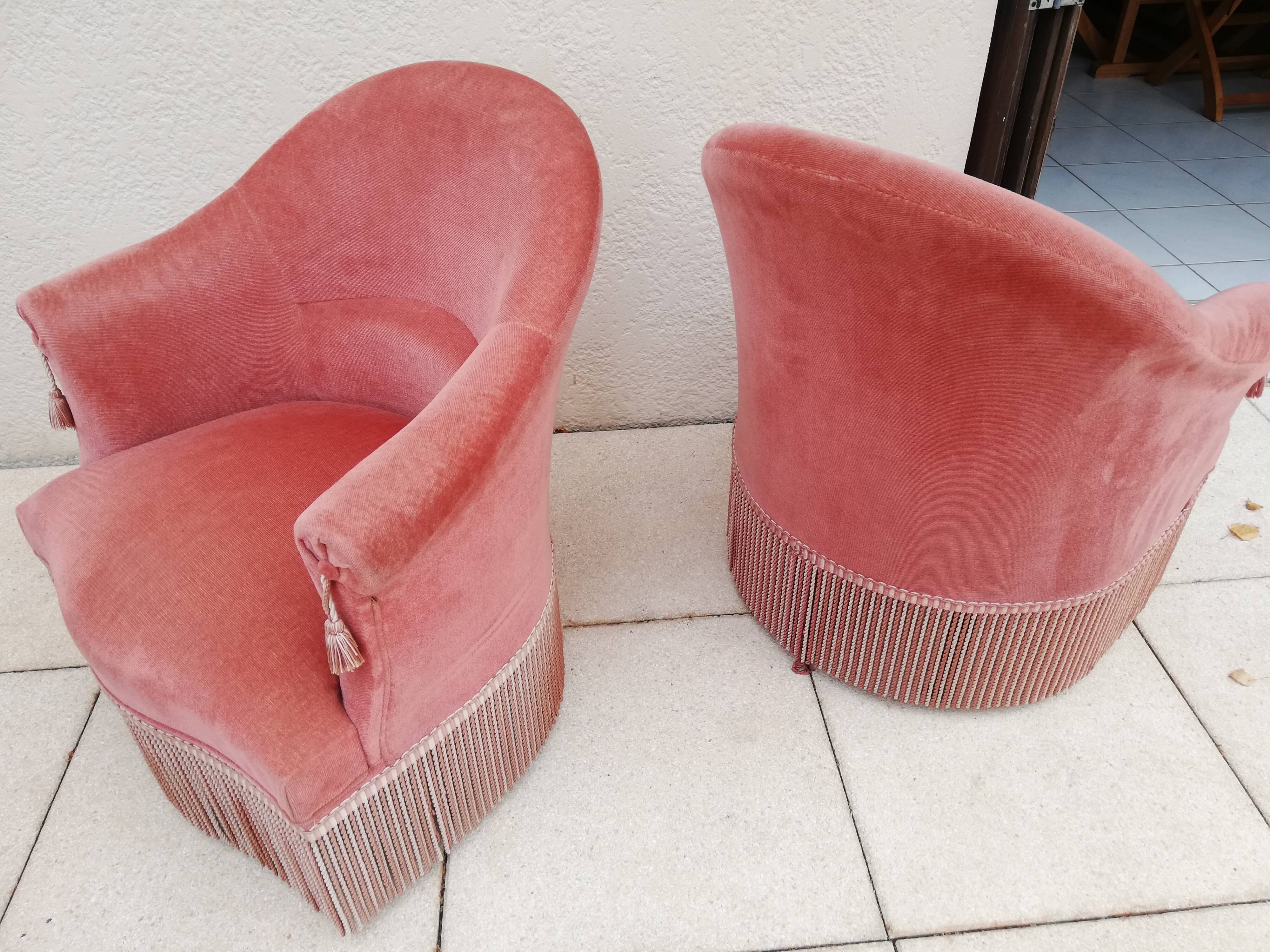 "Pair armchairs" Toad "