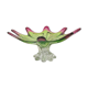 Sunburst shaped Murano centerpiece in lime green & fushsia  - Sommerso