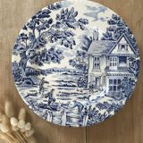 Blue & white mismatched flat plates