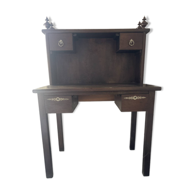 Bureau à gradin / secrétaire droit en bois massif