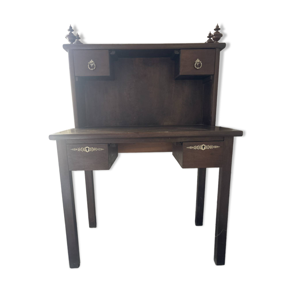 Bureau à gradin / secrétaire droit en bois massif