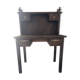 Graduated desk / straight secretary in solid wood