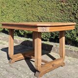 Art Deco table in solid elm