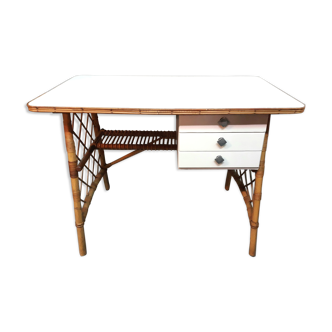 Desk rotin vintage