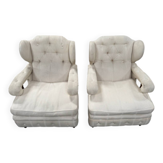 Vintage wingback armchairs