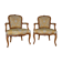 Louis XV style armchairs, around 1890