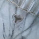 Set of 12 vintage glass knife rests in clear moulded glass.
