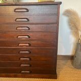 Vintage wooden architect's professional furniture