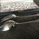 Case with cutlery christofle fork and spoon in silver metal