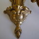 2 "Metra.F" gold-coloured metal flame wall appliques, steerable branch
