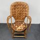 Set consisting of a table and three chairs made of chestnut slats from the 1950s/60s.