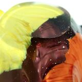 Grand cendrier/vide-poche en verre de Murano polychrome, attribué à Toso, Italie