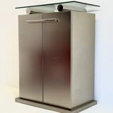 Postmodern aluminium bar cabinet by Belgochrom