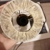 Bedside lamp lace and wood