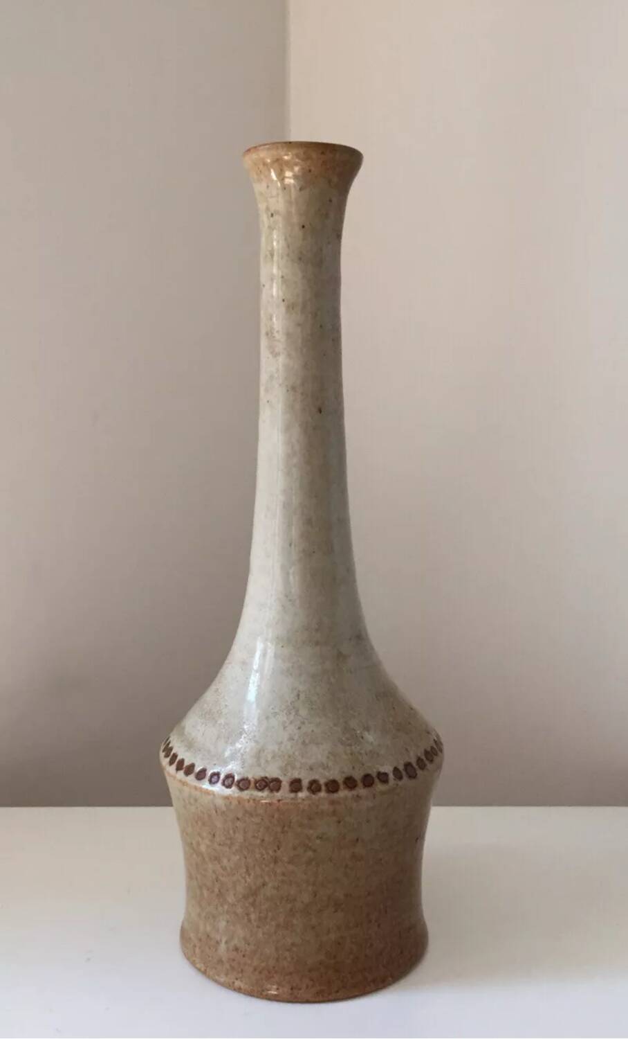 Elie Barachant stoneware vase, St Cannat, 1950 vintage