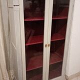 Silver library patina 2 doors on marble 147 x 81 cm