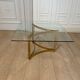 Gold metal coffee table, 1970s
