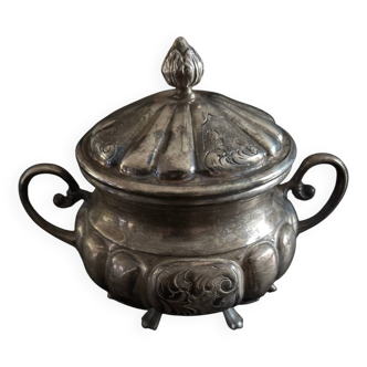 Antique silver sugar bowl