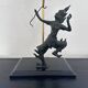 Thai warrior lamp base in bronze