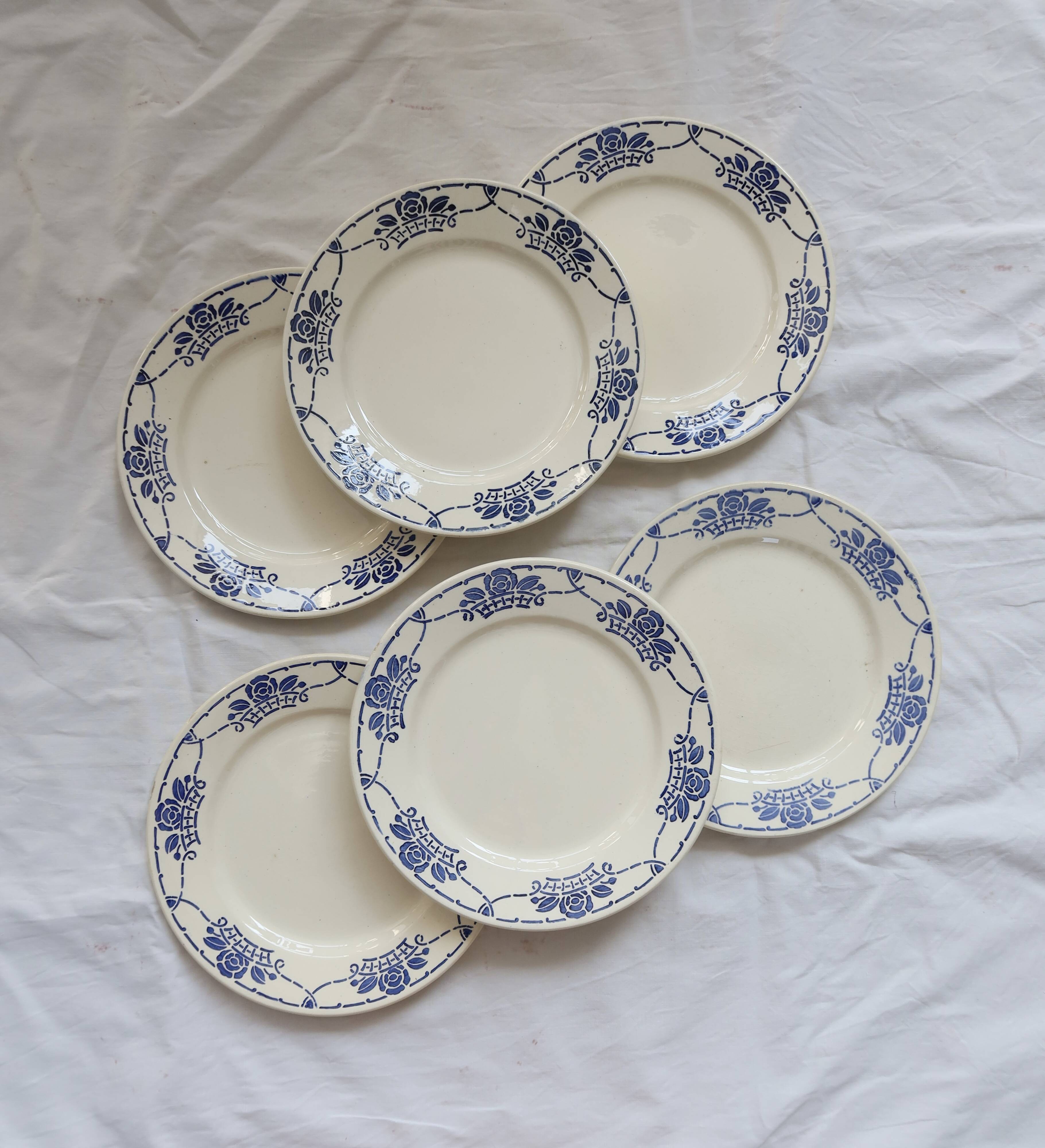Antique dinner plates - Choisy le Roi HBC - Georgett pattern
