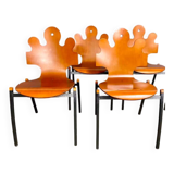 3 "Puzzle" chairs, designed by Essaime, France 1995