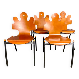 3 "Puzzle" chairs, designed by Essaime, France 1995