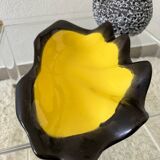 Large yellow ceramic pocket tray from the 50s