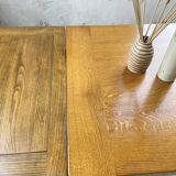 3m oak table from 1950 with its extensions