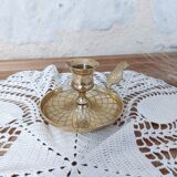 Brass candle holder with pineapple handle, France 50s/60s