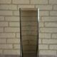 Rectangular smoked glass vase design in retro vintage Murano spirit