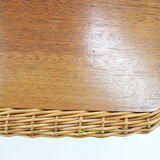 1970s Coffe Table with Rattan edge, France