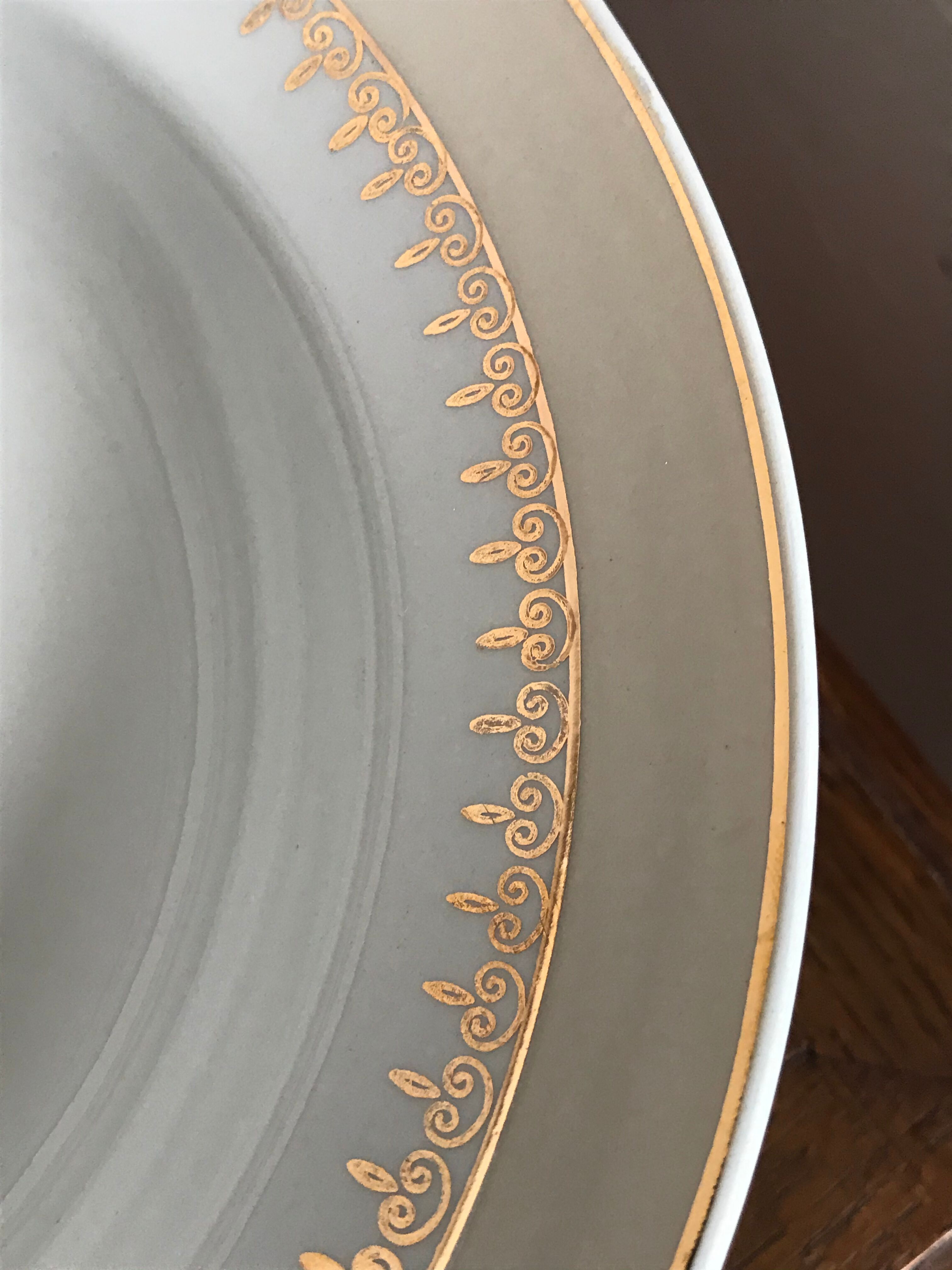 Set of 9 Lunéville hollow plates