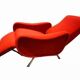 Chaise de Dame Vintage Inclinable en Laine par Marco Zanuso pour Pizzetti, 1960s