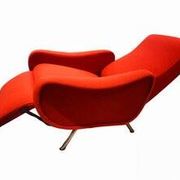 Vintage Reclining Lady Chair in Wool by Pizzetti, 1960s