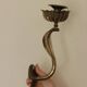 Pair of Neo-Egyptian Style Engraved Brass Wall Sconces Featuring Cobras